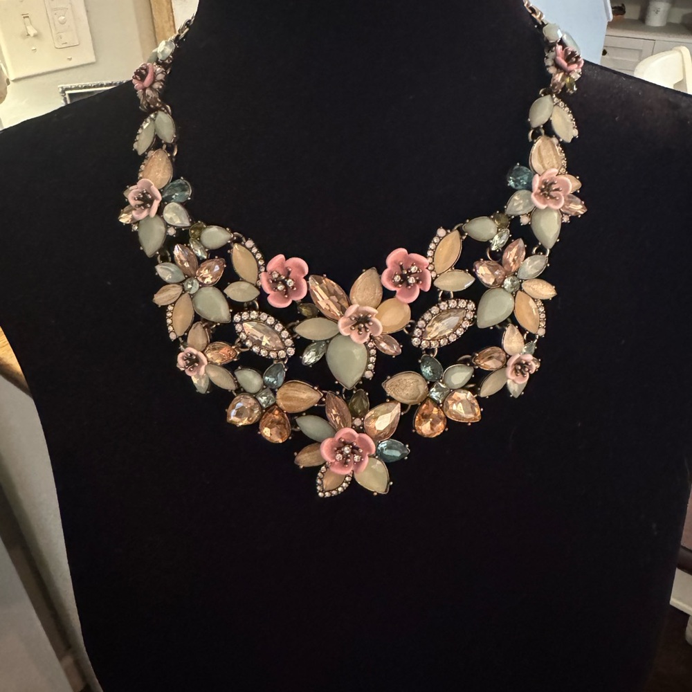 Chloe + Isabel Pastel Blossom Garden Femme Des Fleurs statement necklace.
